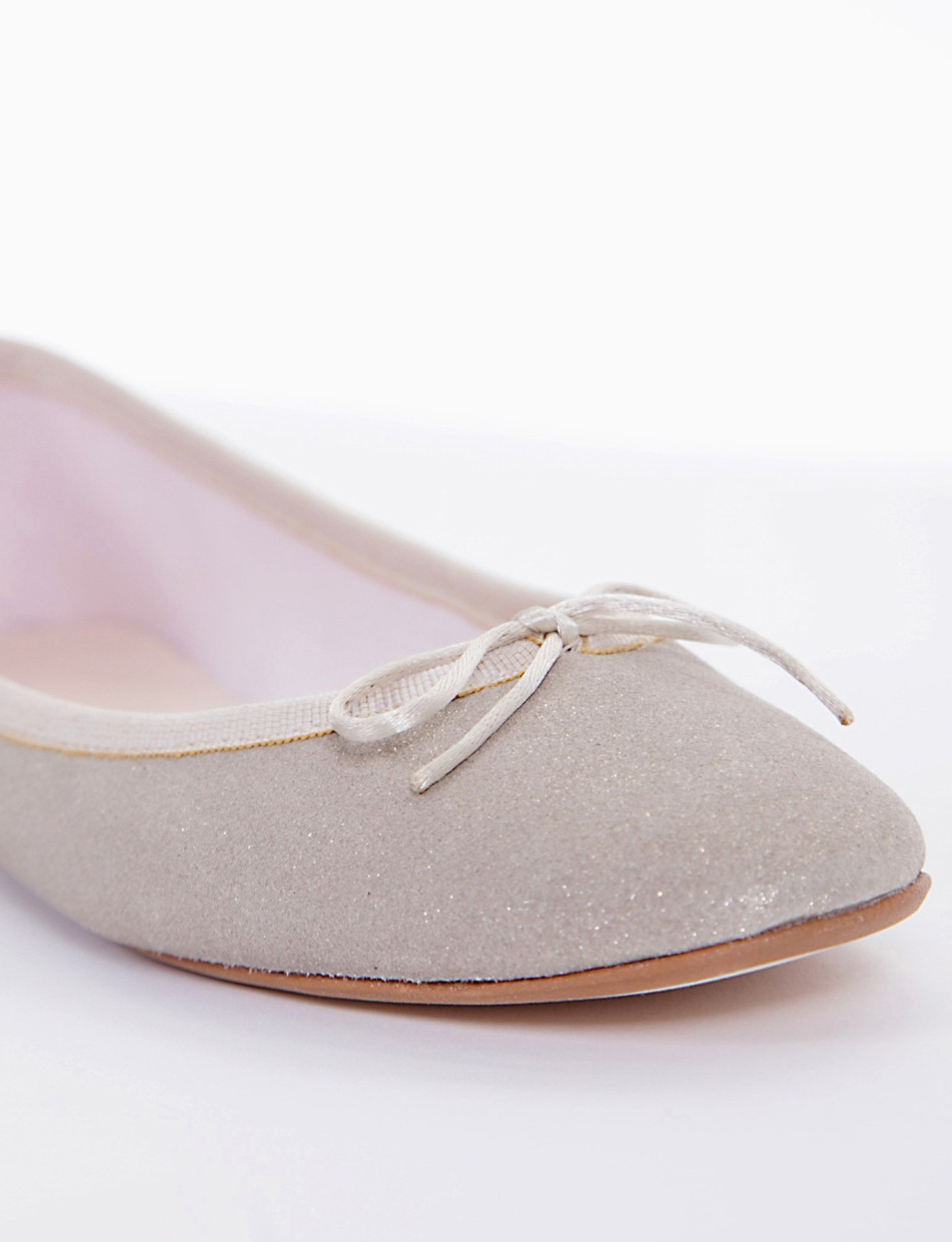 Ballerina tacco 0.5cm platino