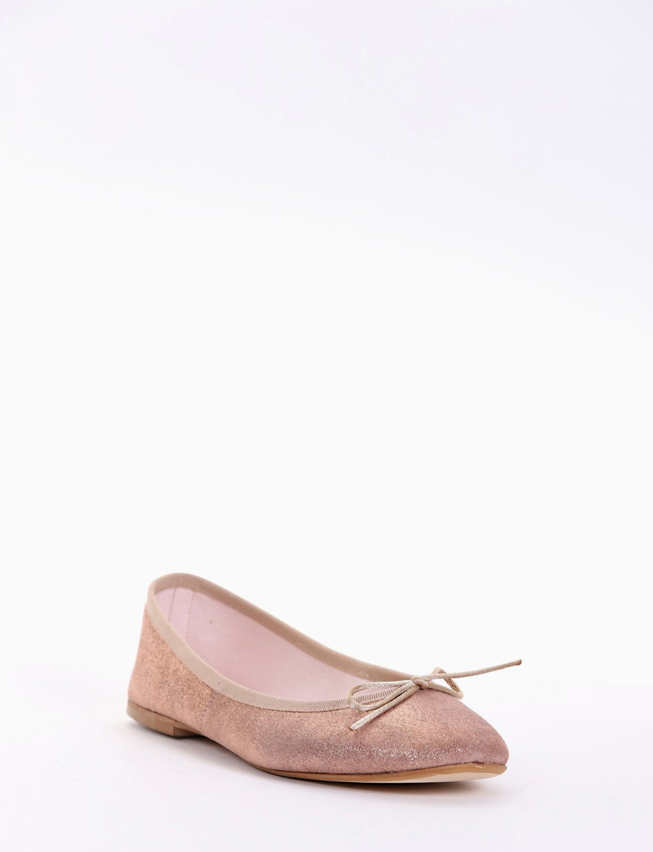 Flat shoes heel 5cm copper laminated