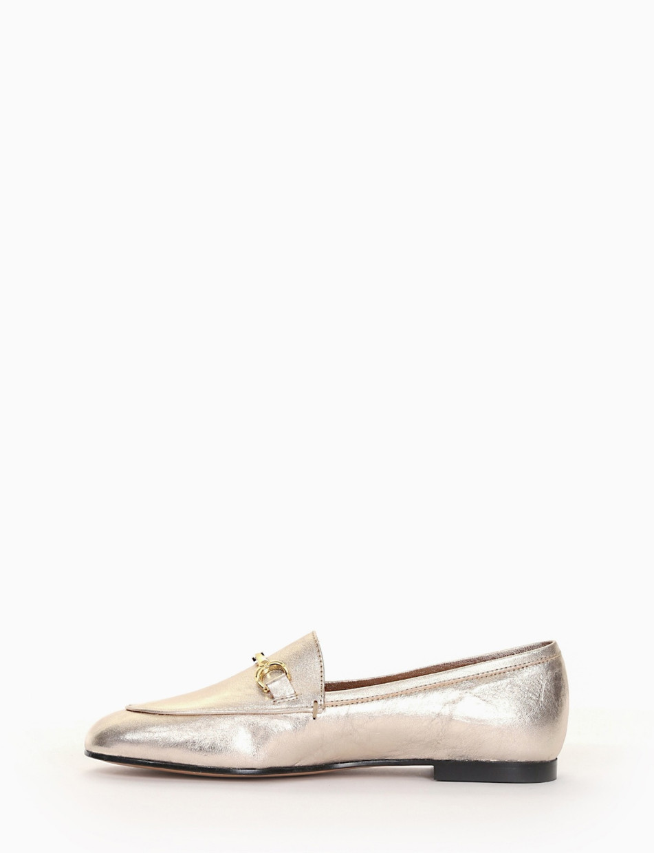 mocassino tacco 1 cm argento