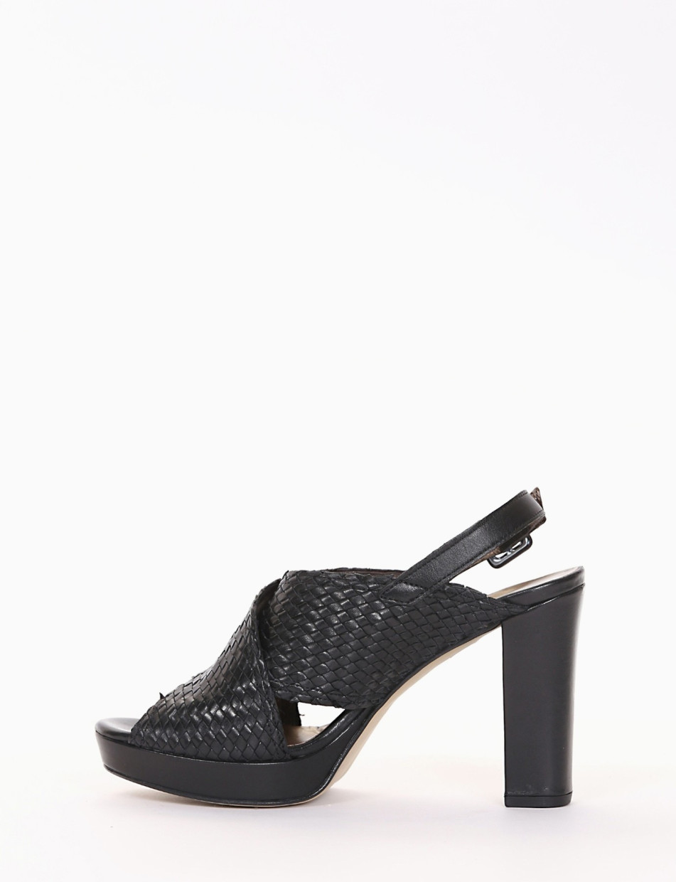 sandalo tacco 10 cm nero