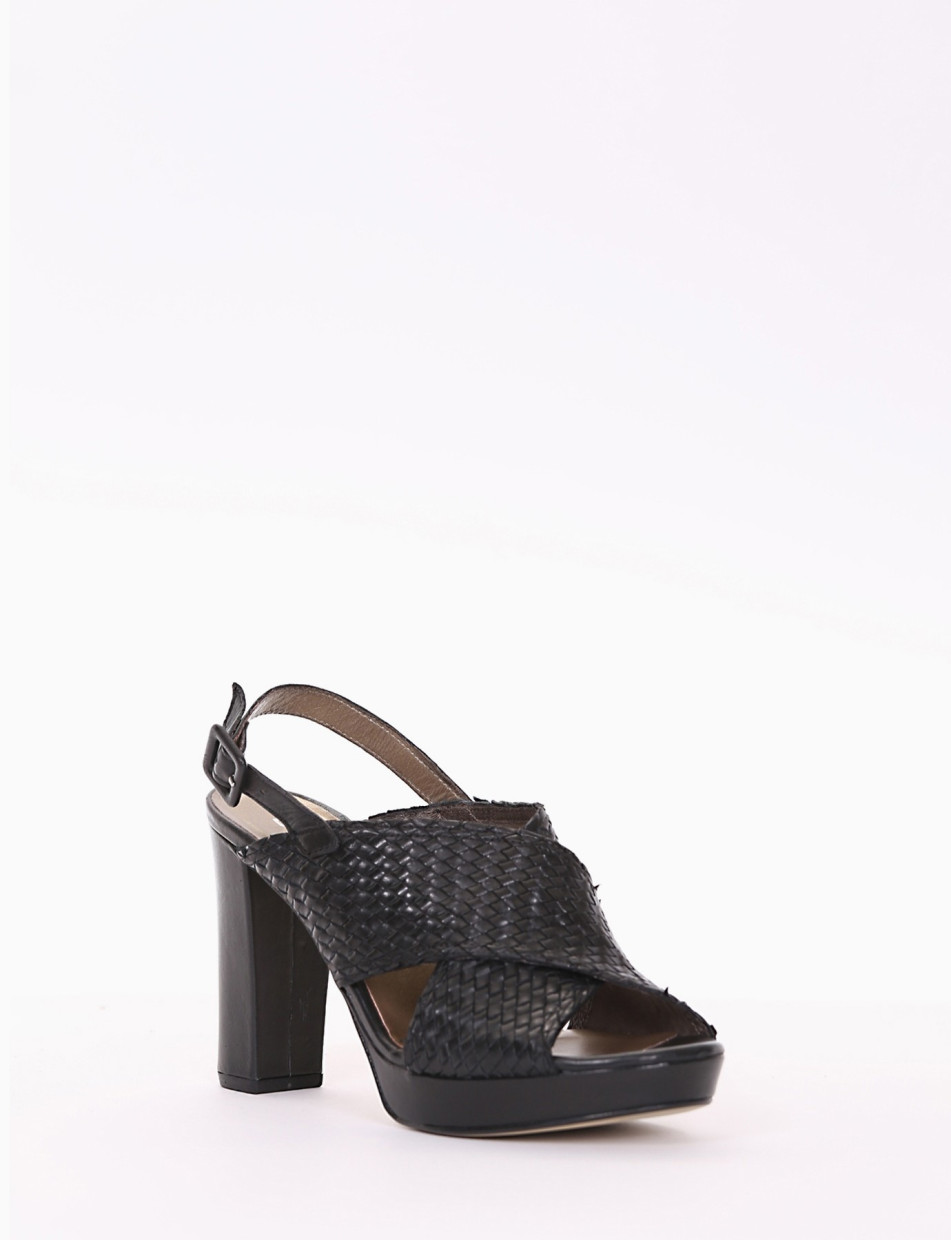 sandalo tacco 10 cm nero