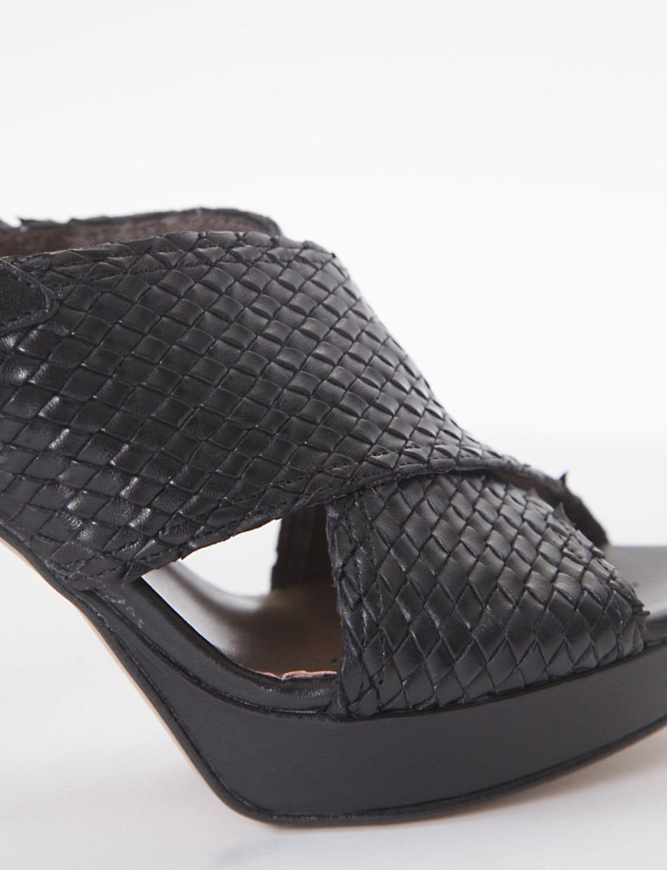 sandalo tacco 10 cm nero