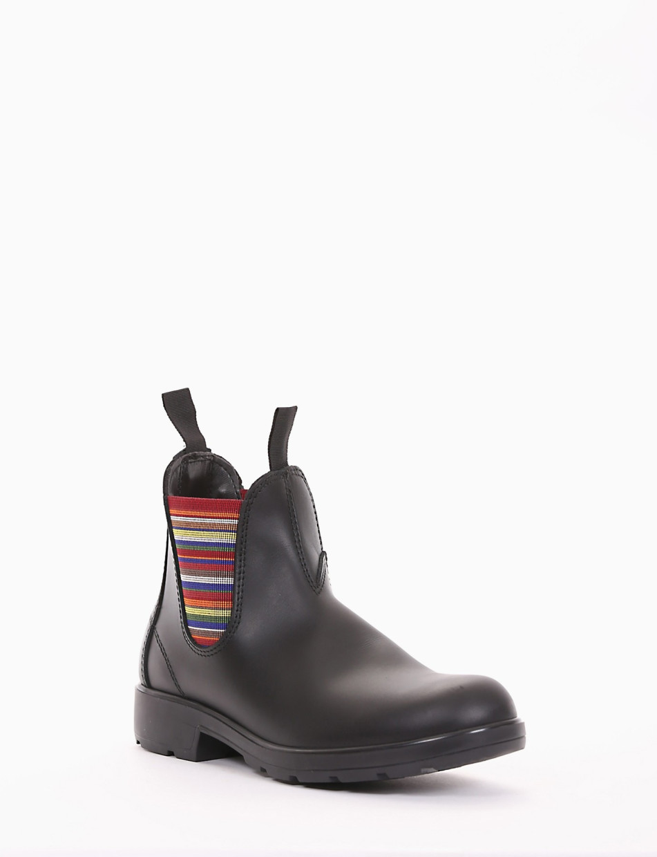 Ankle boots heel 2 cm multicolor leather