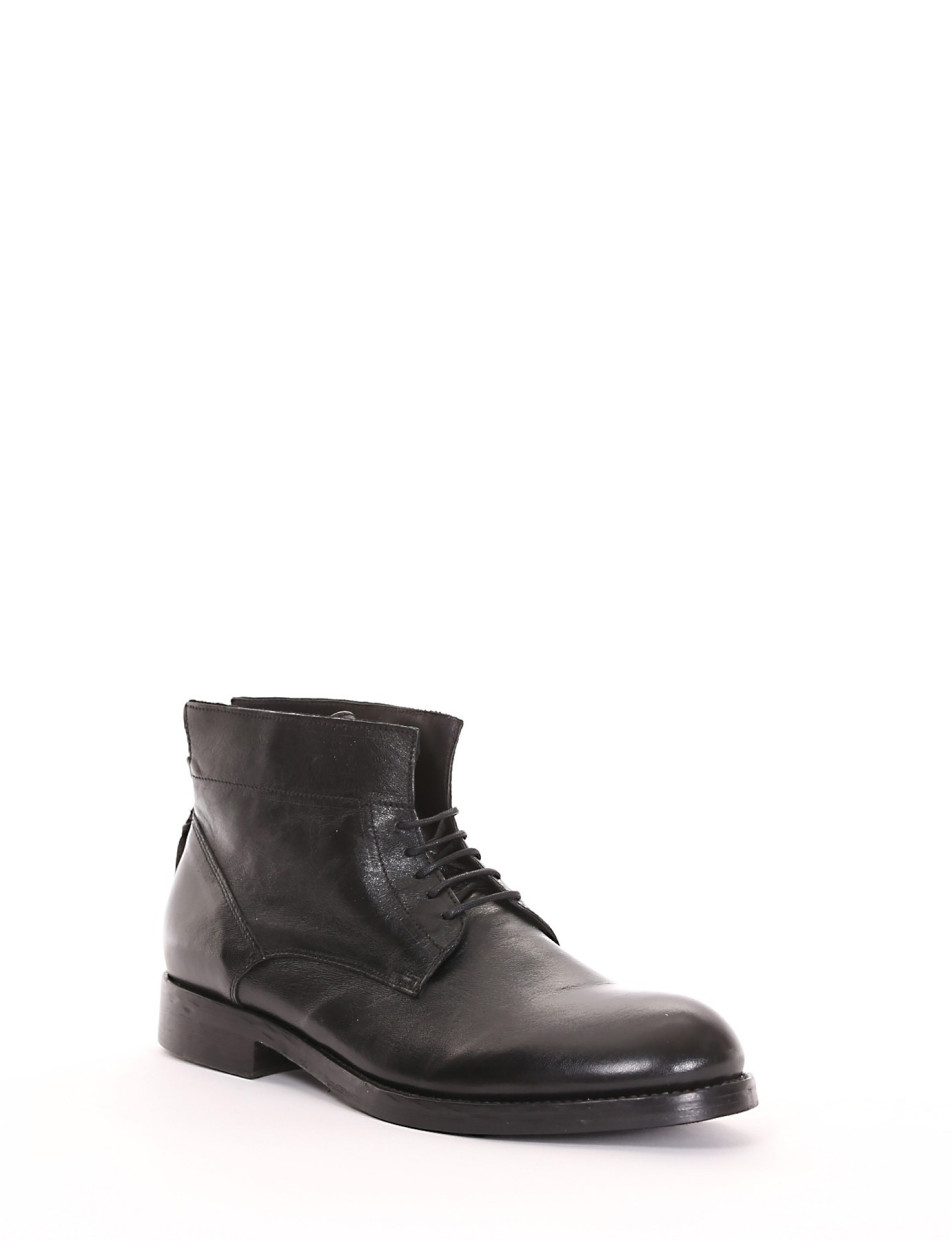 Ankle boots heel 2 cm black leather