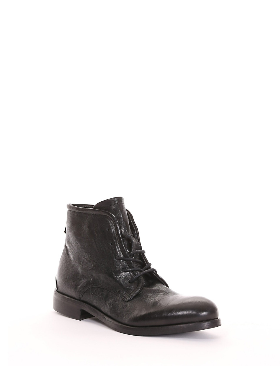 Combat boots heel 2 cm black leather