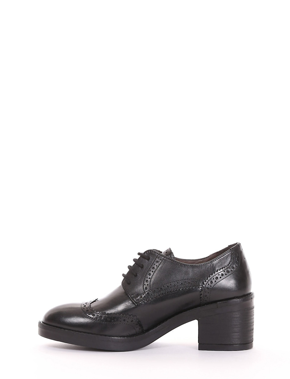 scarpa lacci tacco 5 cm nero