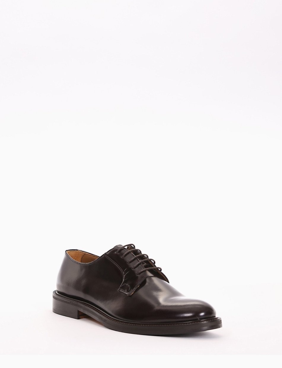 Lace-up shoes heel 2 cm bordeaux leather