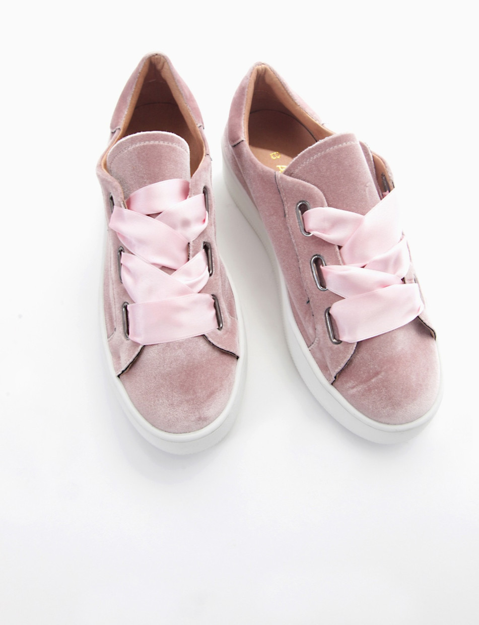 Sneakers pink velvet