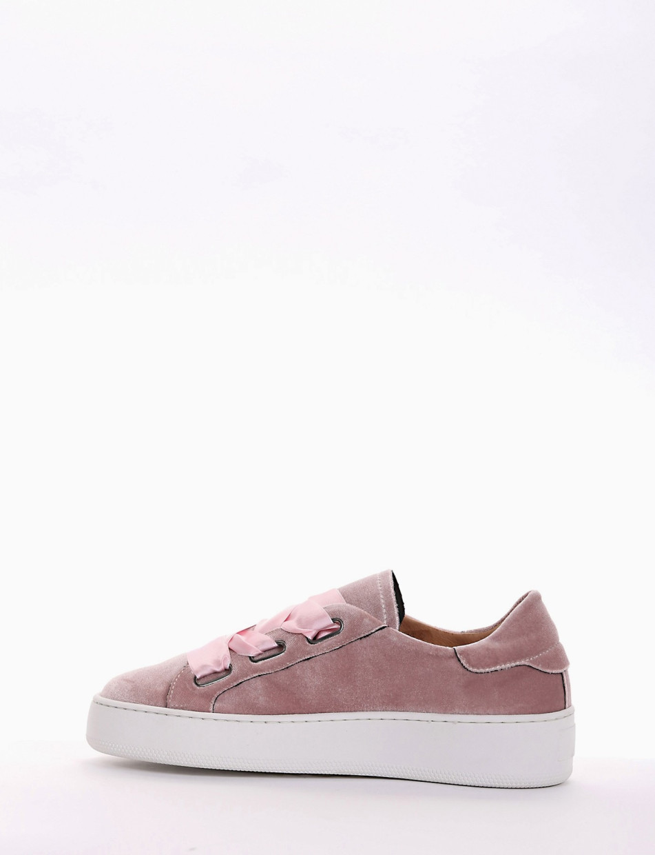 Sneakers pink velvet