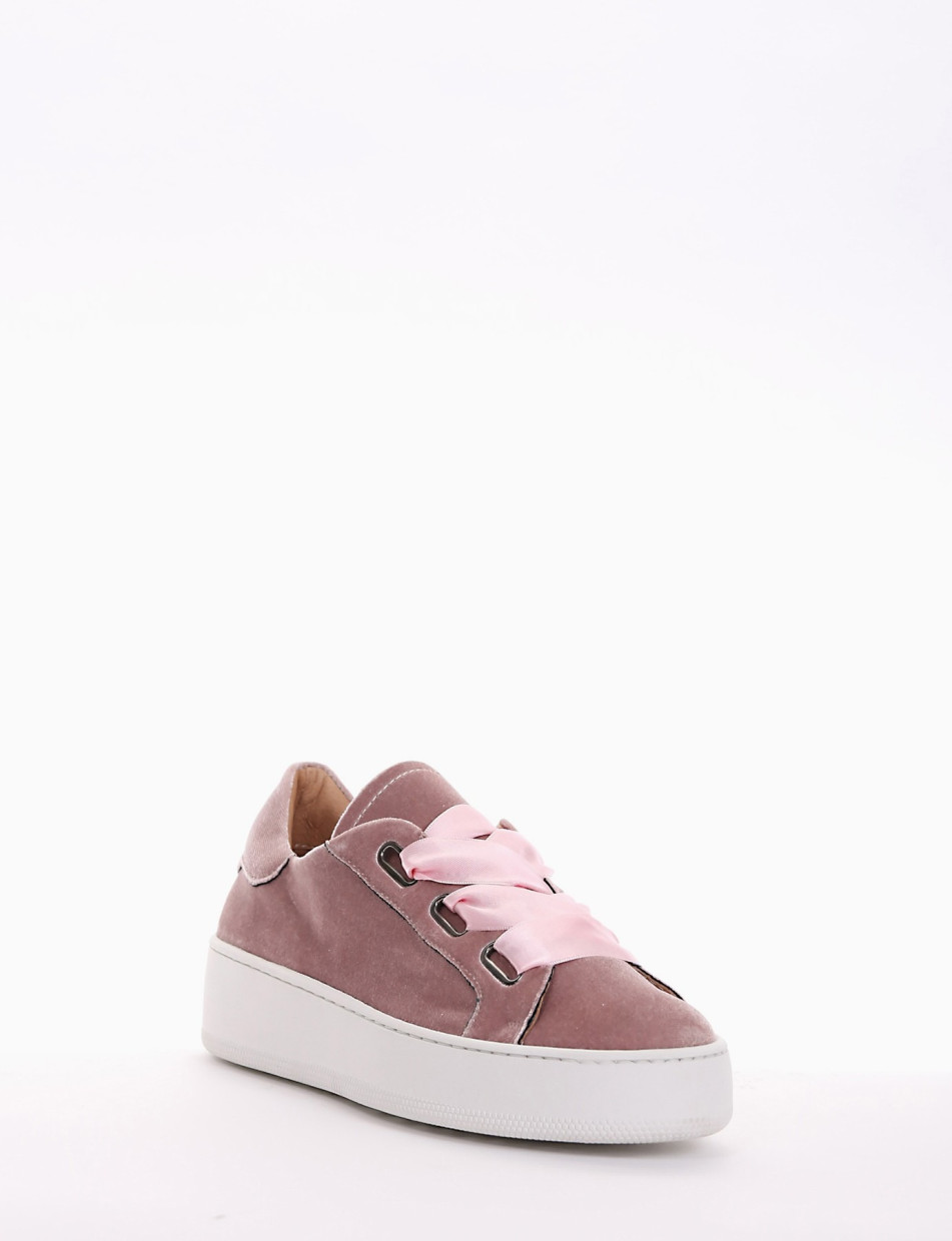 Sneakers pink velvet