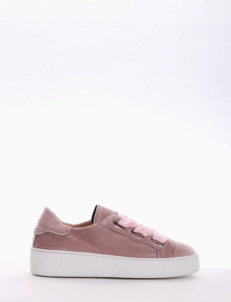 Sneakers pink velvet