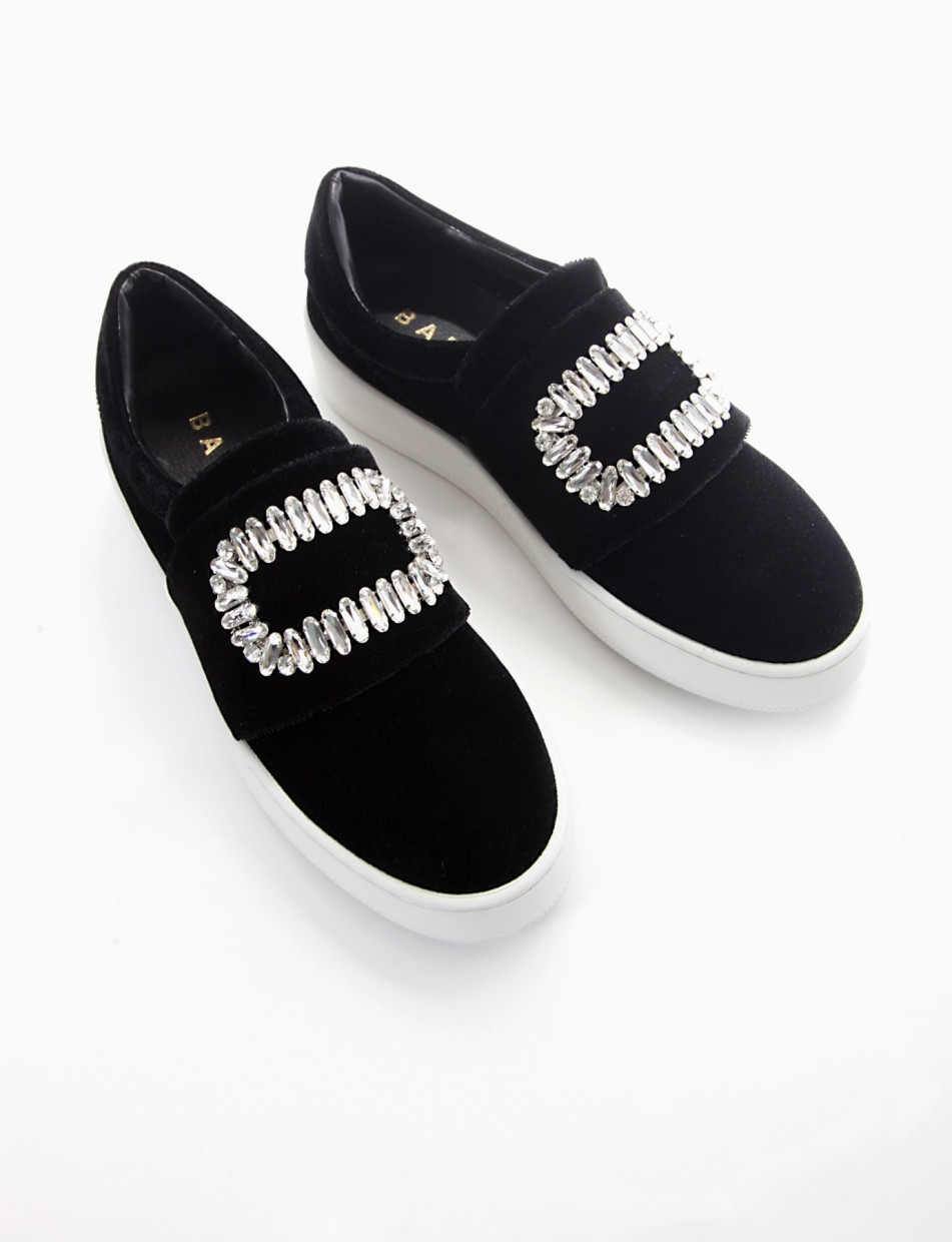 Sneakers black velvet