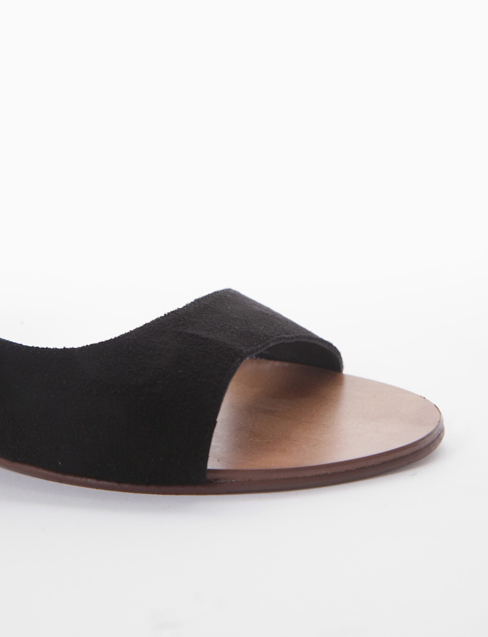 sandalo tacco 1 cm nero