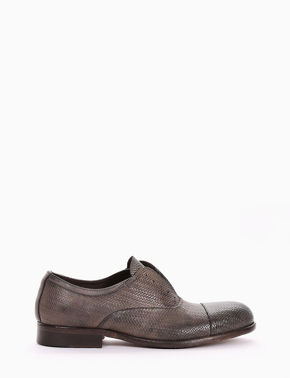 Lace-up shoes heel 2 cm beige leather