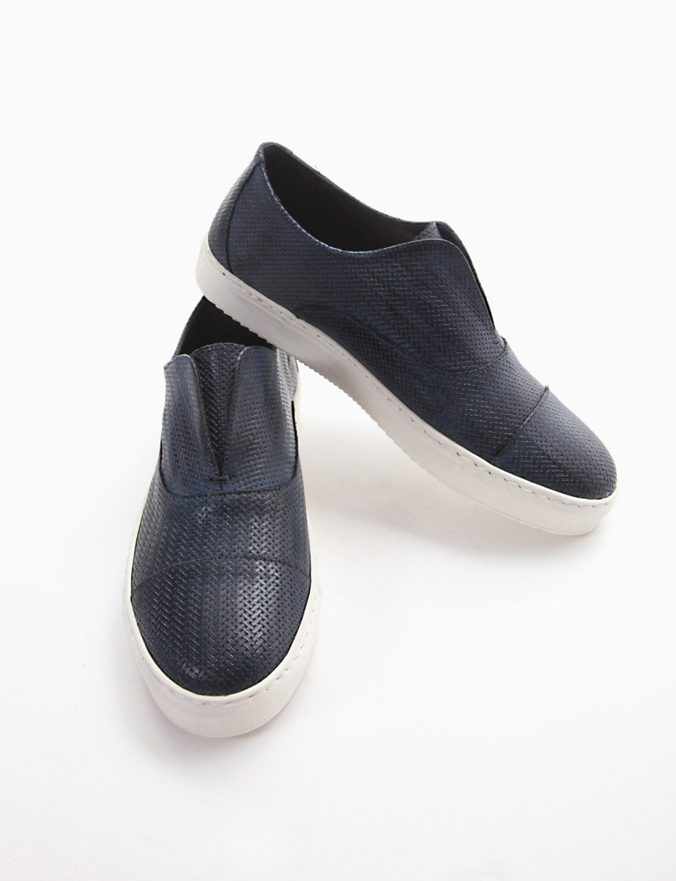 Sneakers blu leather