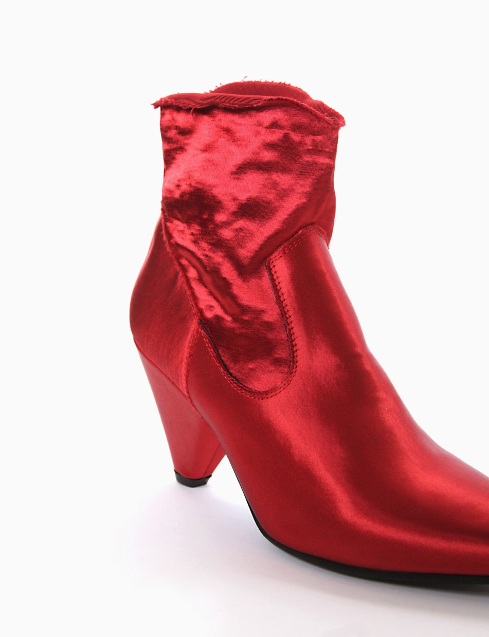 Red satin deals boots