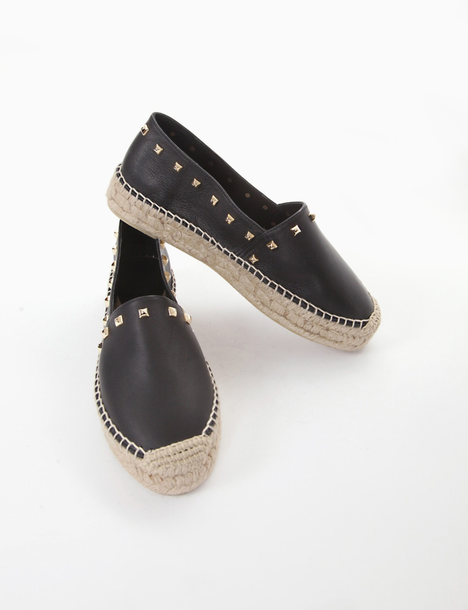 Espadrillas black leather