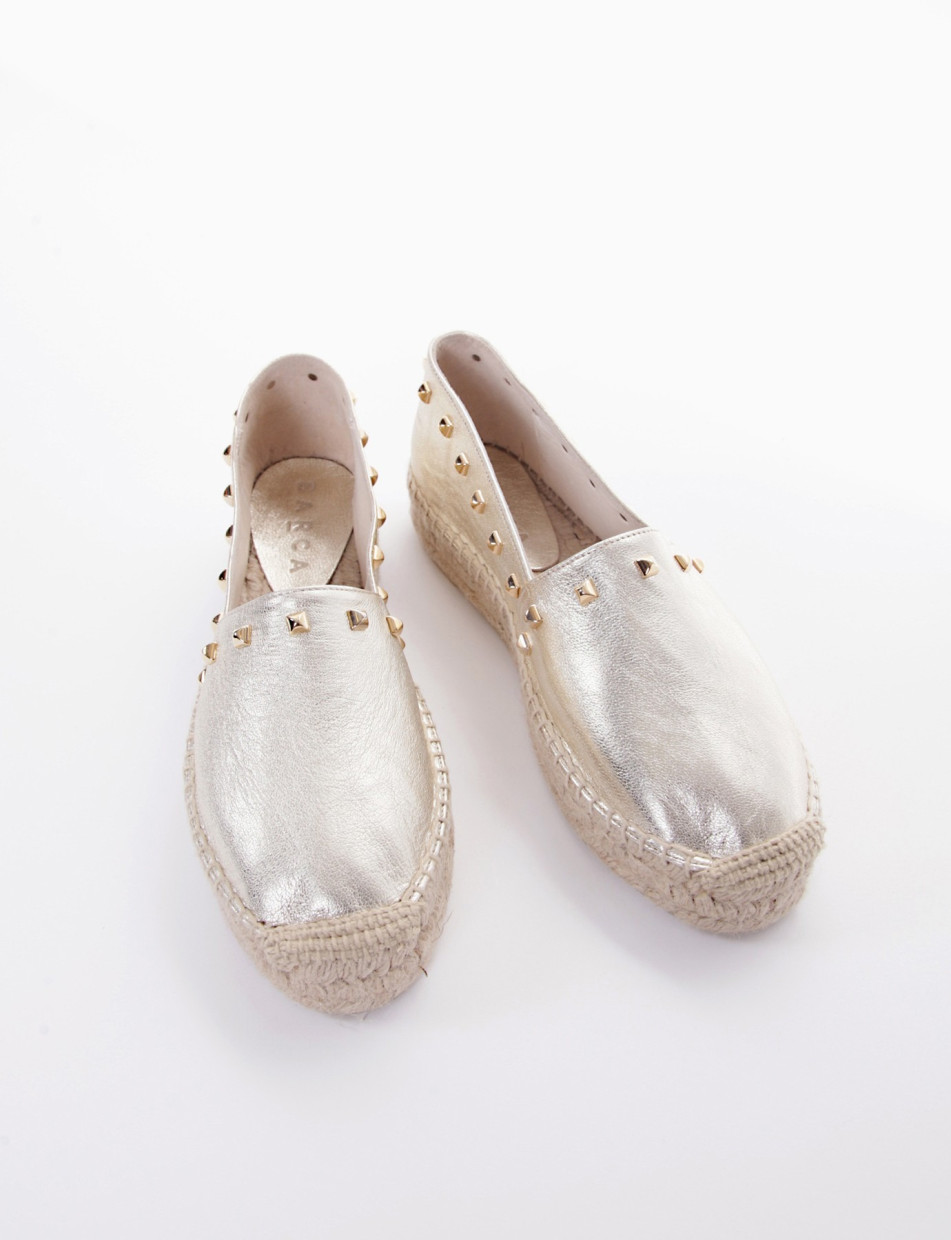 Espadrillas gold leather