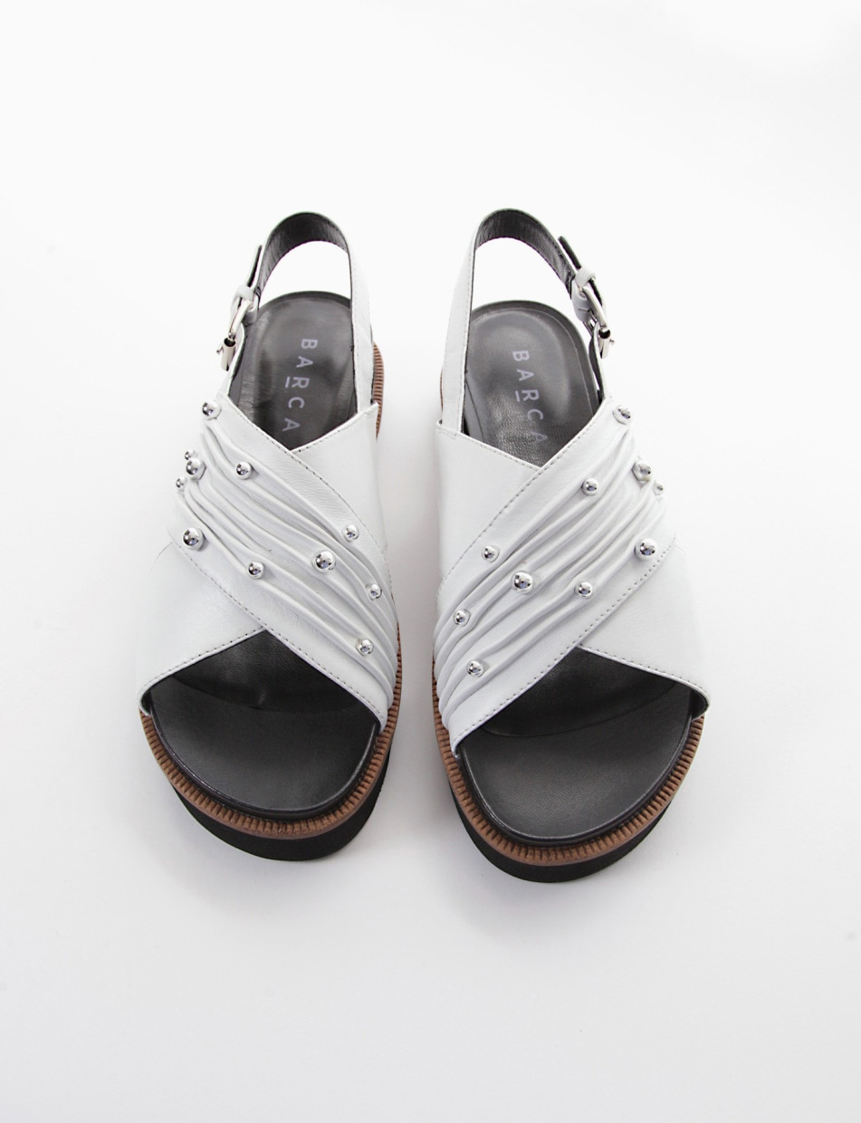 sandalo tacco 3 cm bianco