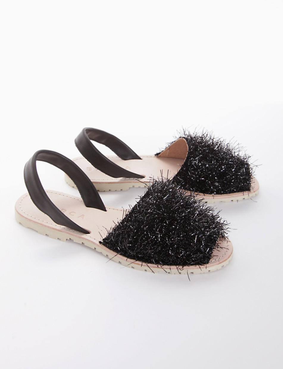 Espadrillas black leather