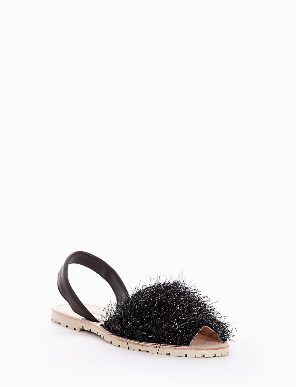 Espadrillas black leather