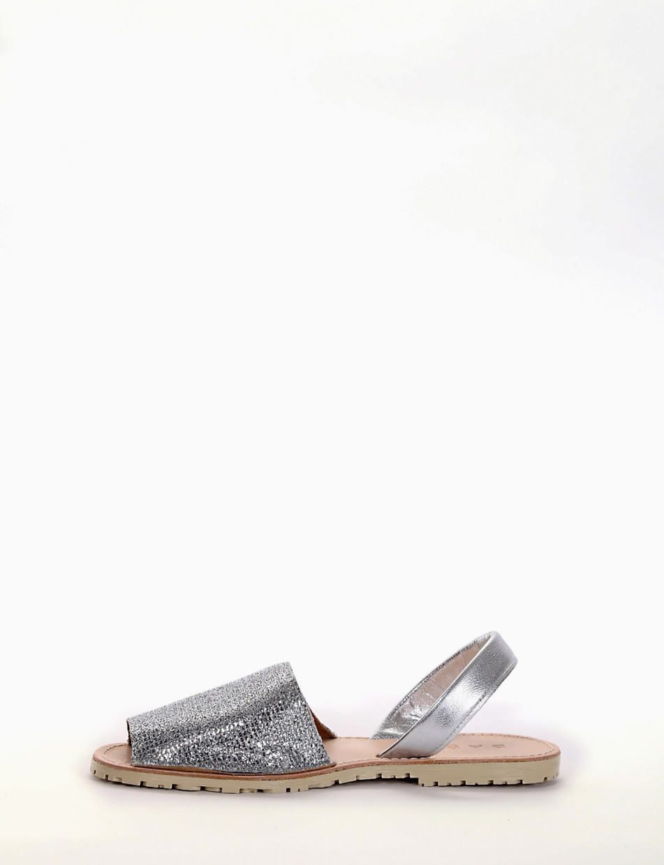 Espadrillas silver lamé