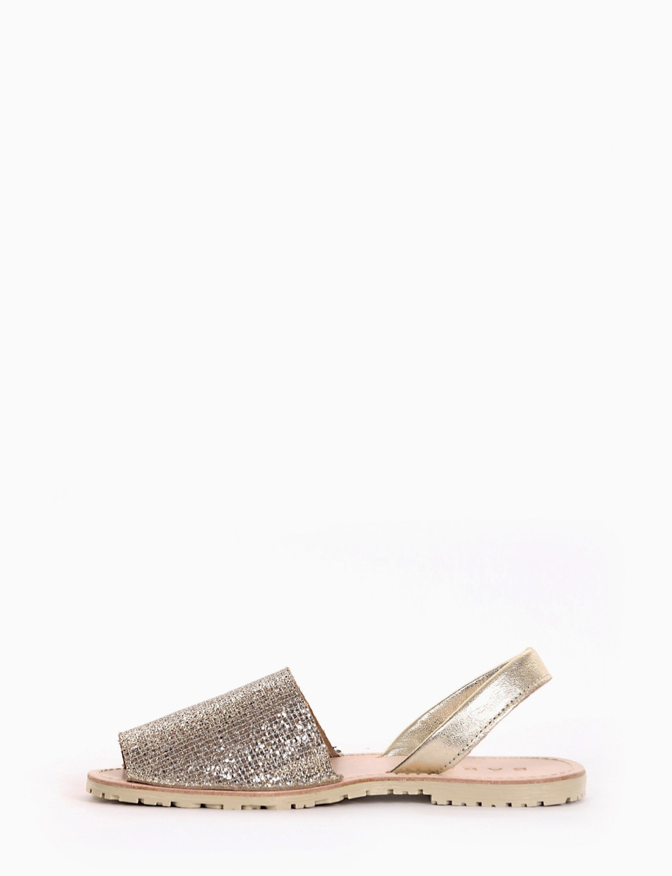 Espadrillas gold laminated