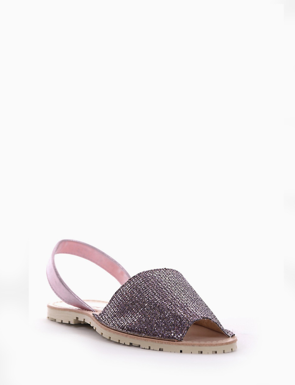 Espadrillas pink laminated