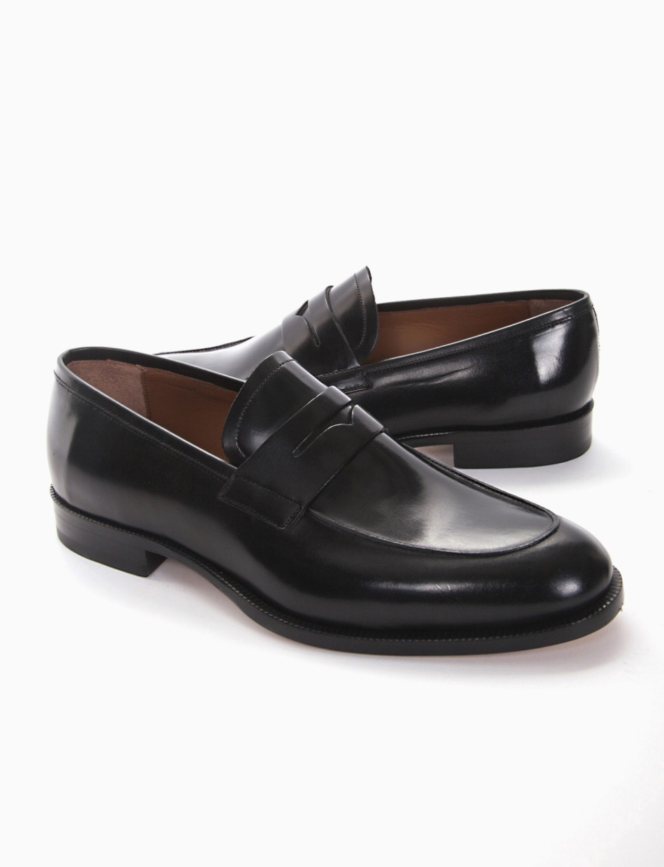 mocassino tacco 2 cm nero