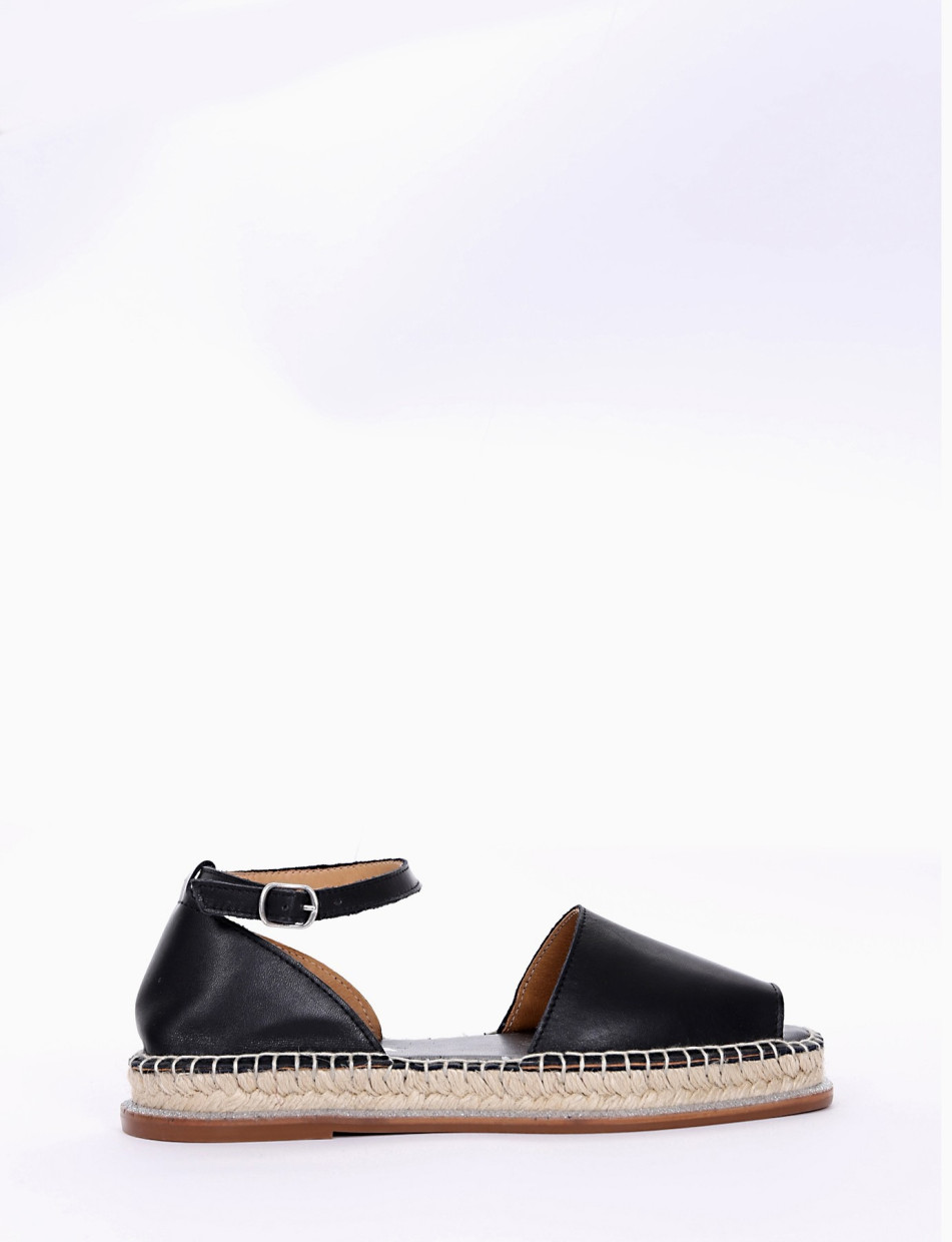 Espadrillas black leather