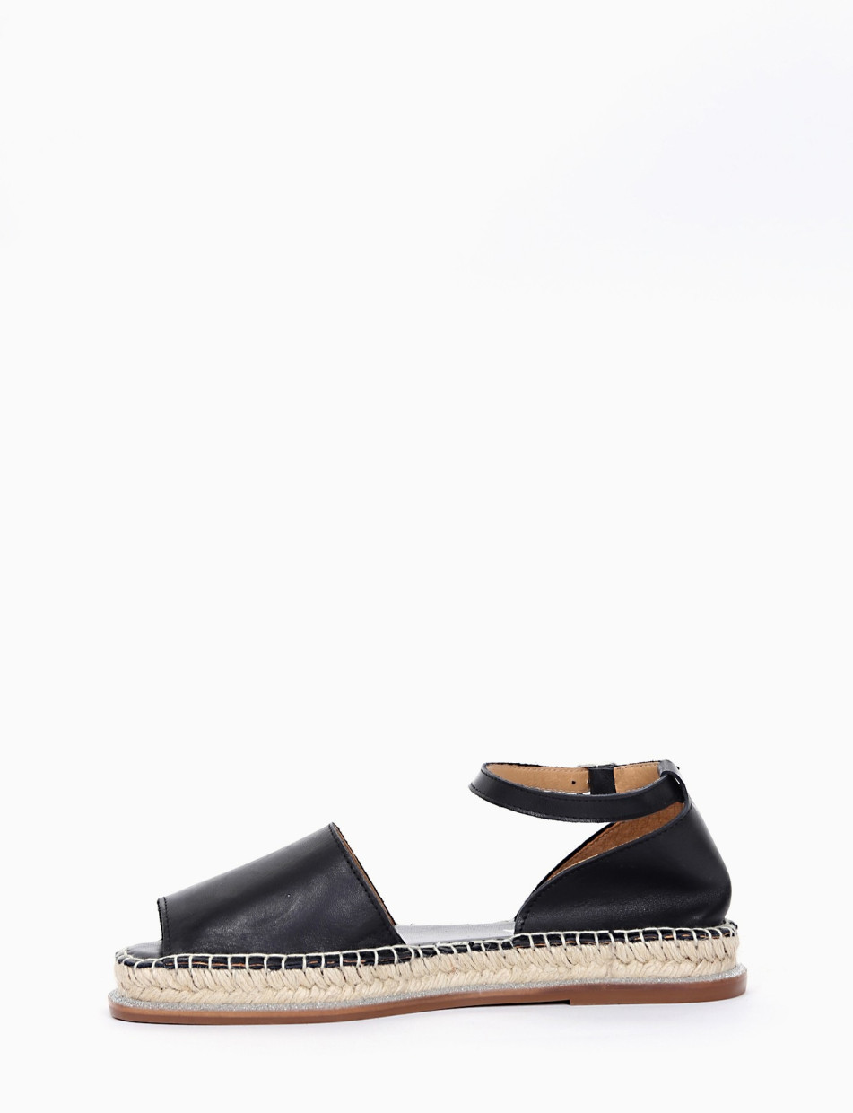 Espadrillas black leather