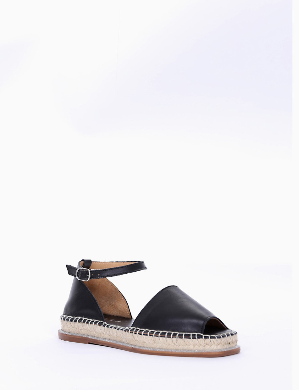 Espadrillas black leather