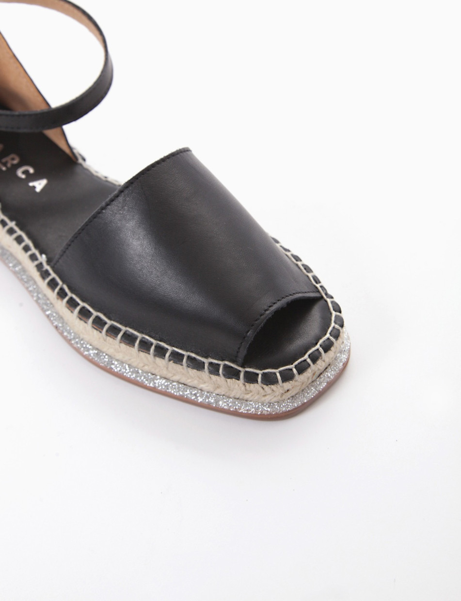 Espadrillas black leather