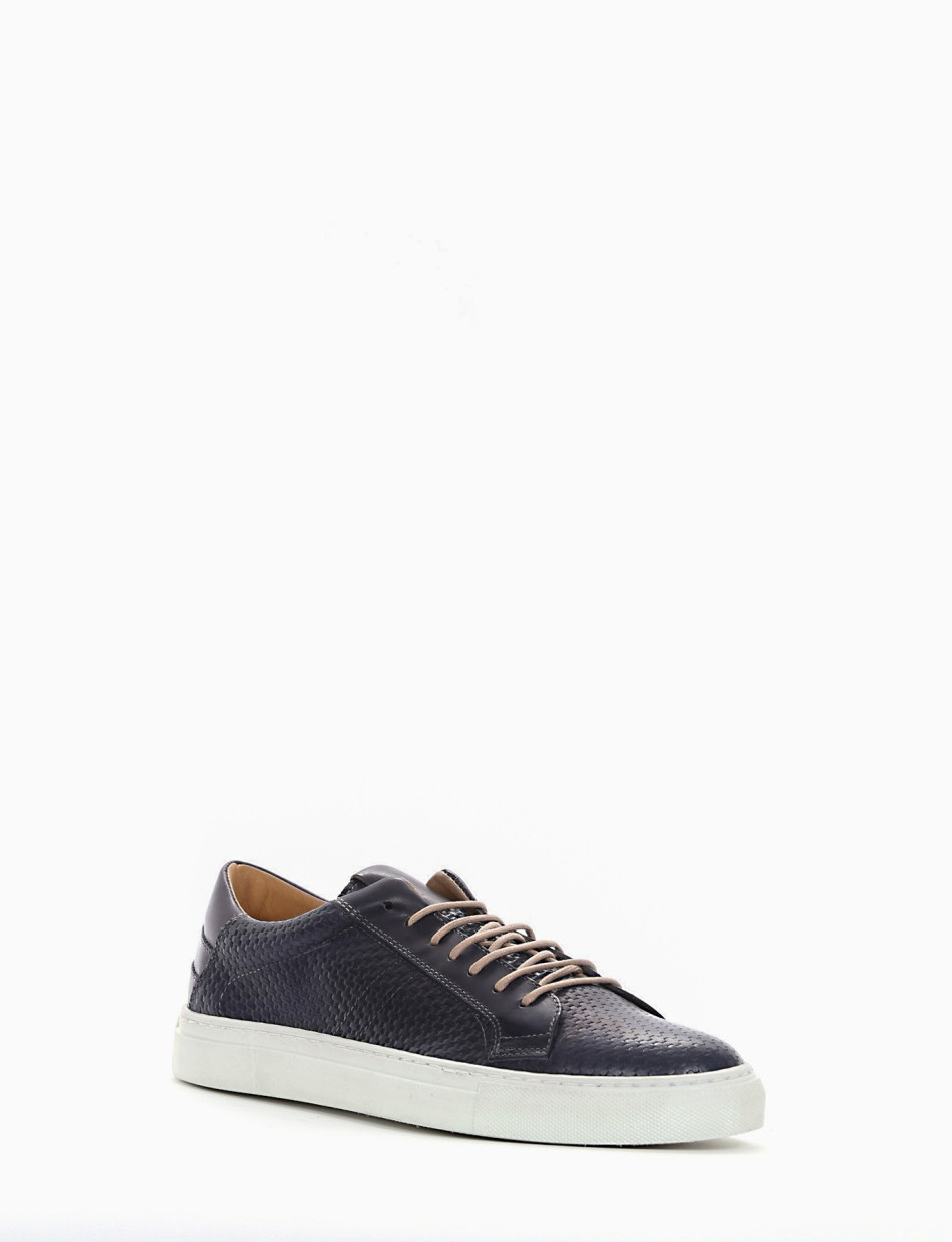 Sneakers blu leather