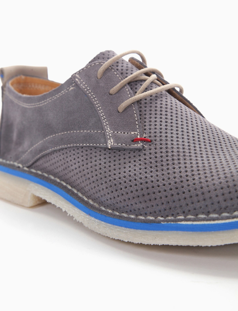 scarpa lacci tacco 2 cm grigio