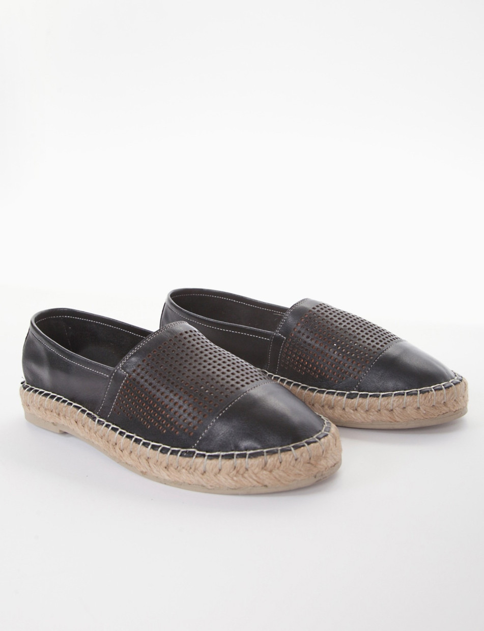 Espadrillas black leather