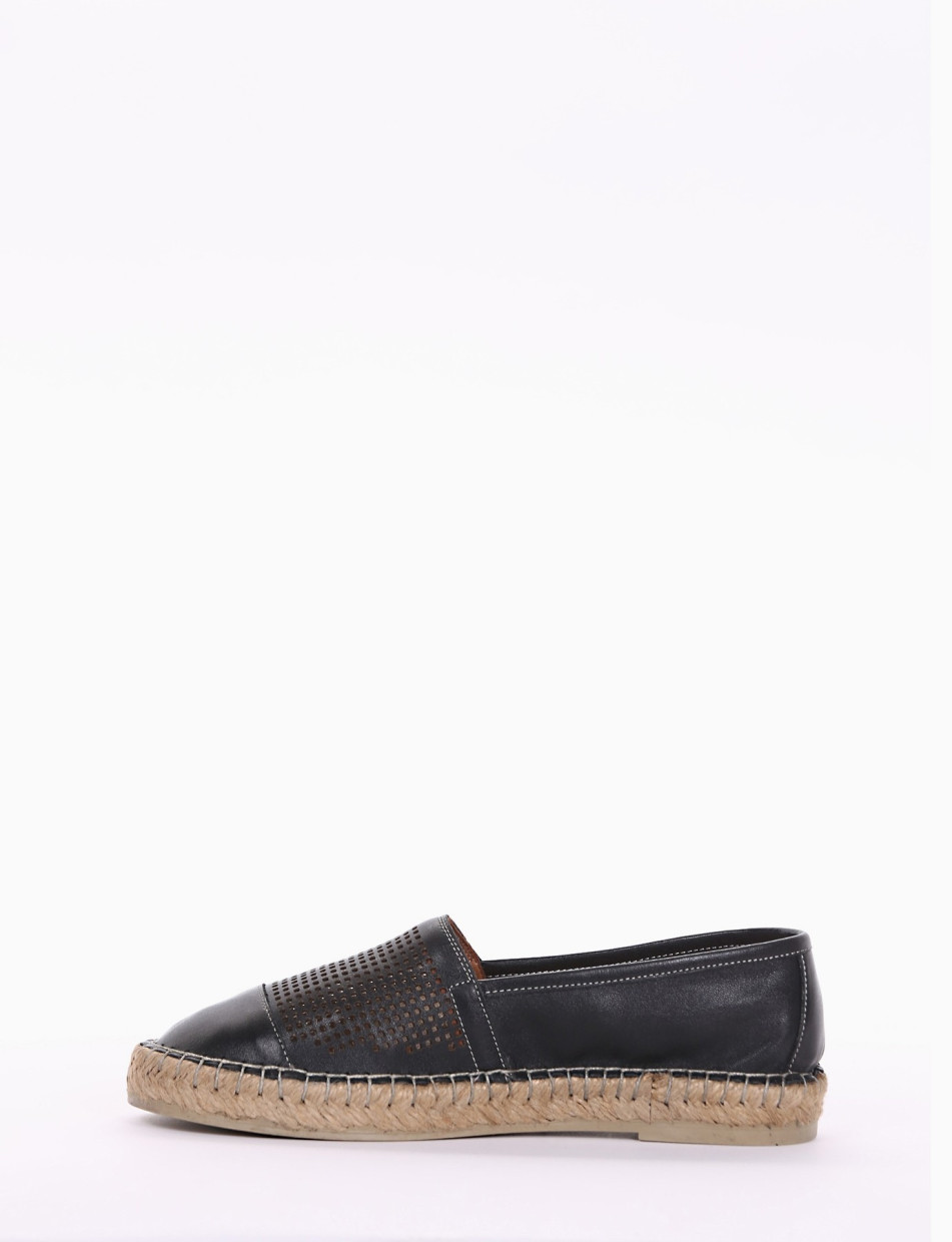 Espadrillas black leather