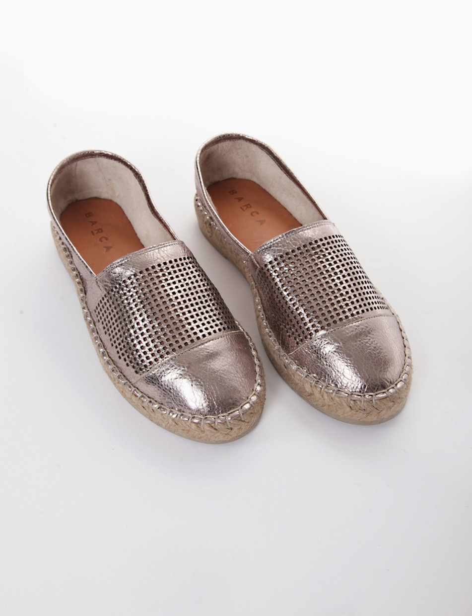 Espadrillas gold leather