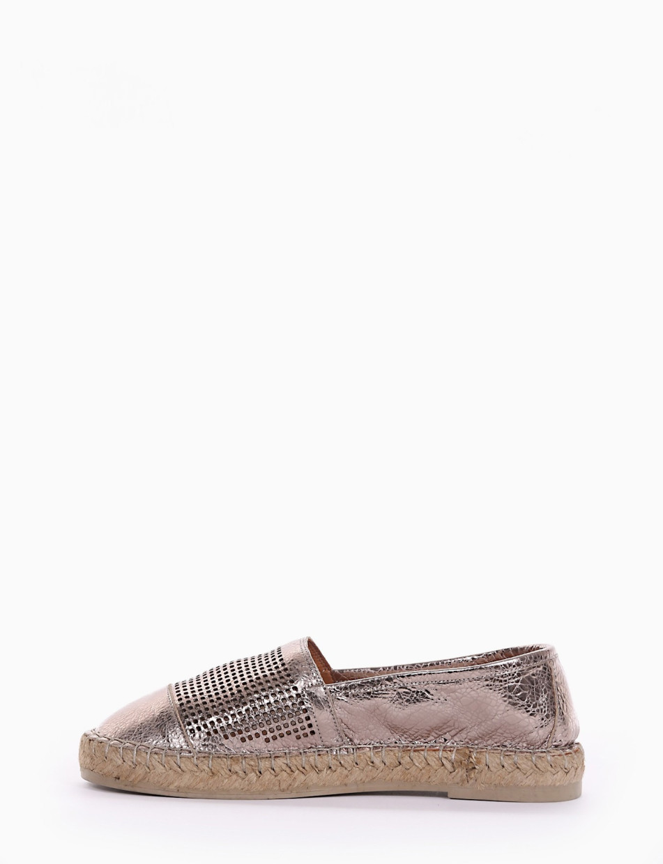 Espadrillas gold leather