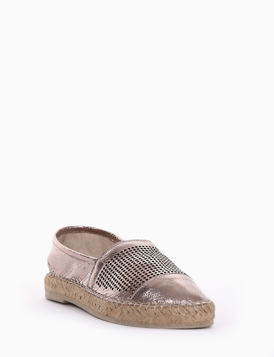 Espadrillas gold leather