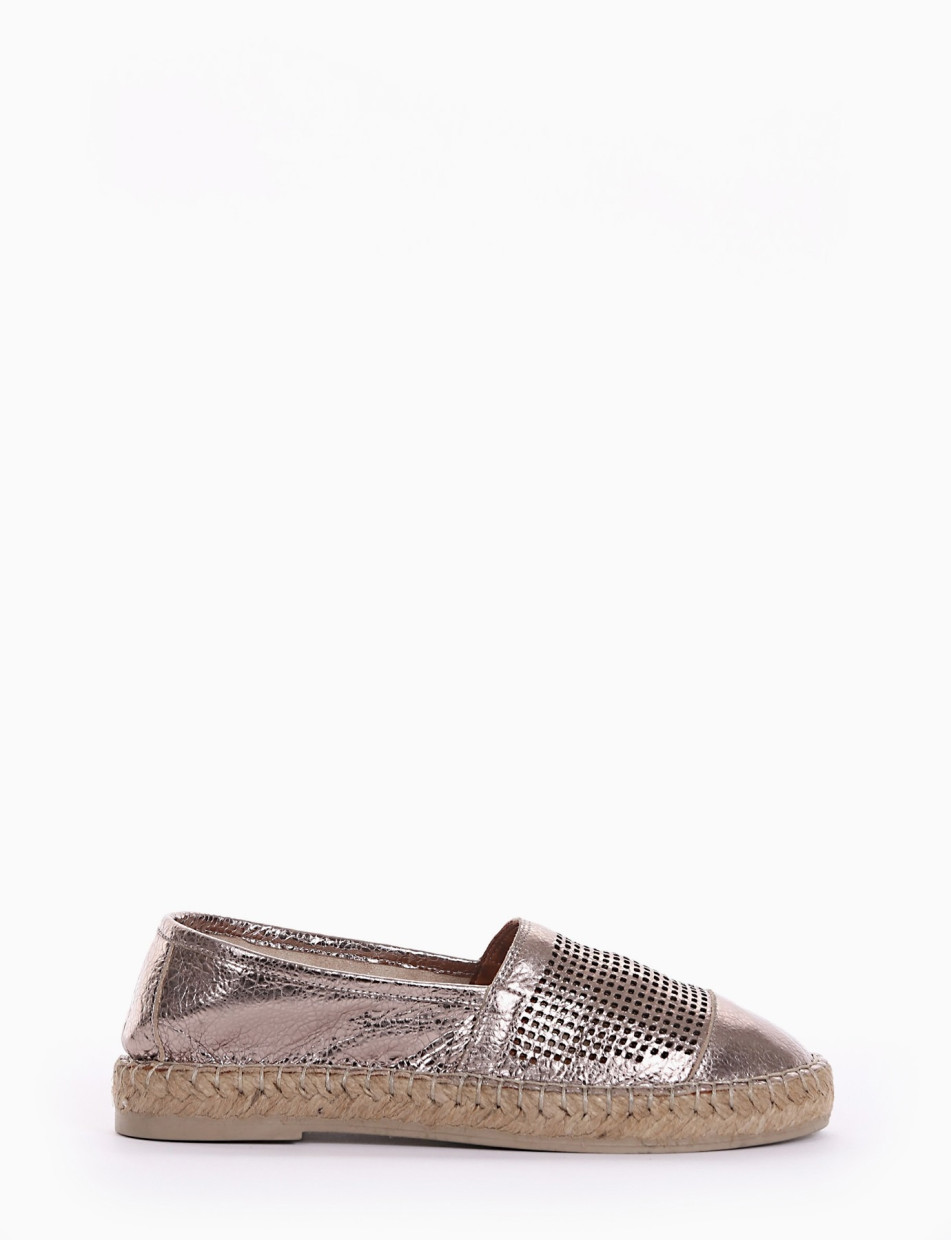 Espadrillas gold leather