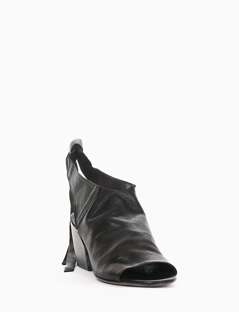 sandalo tacco 5 cm nero