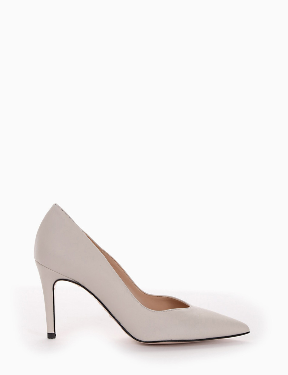decolte tacco 8 cm bianco