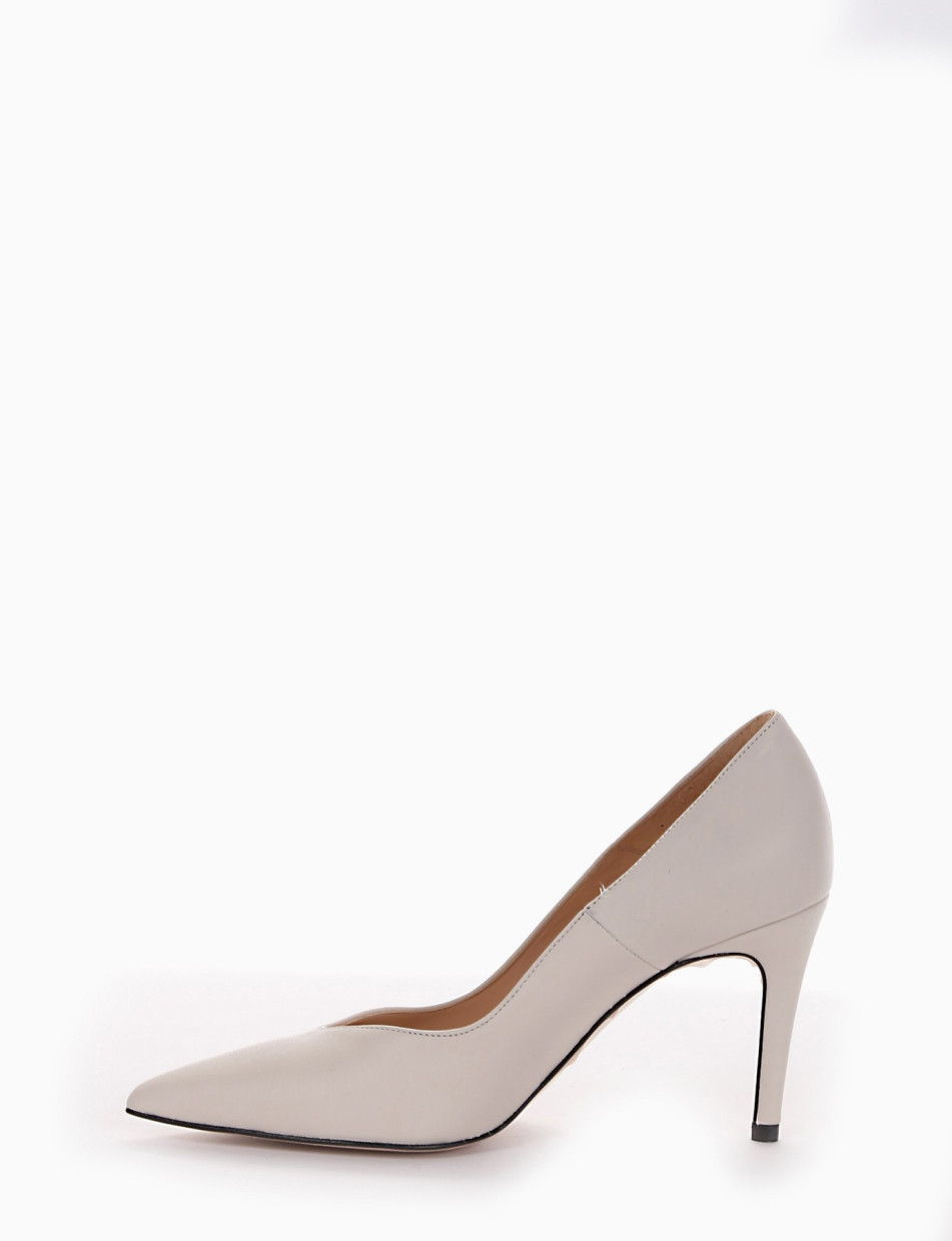 decolte tacco 8 cm bianco