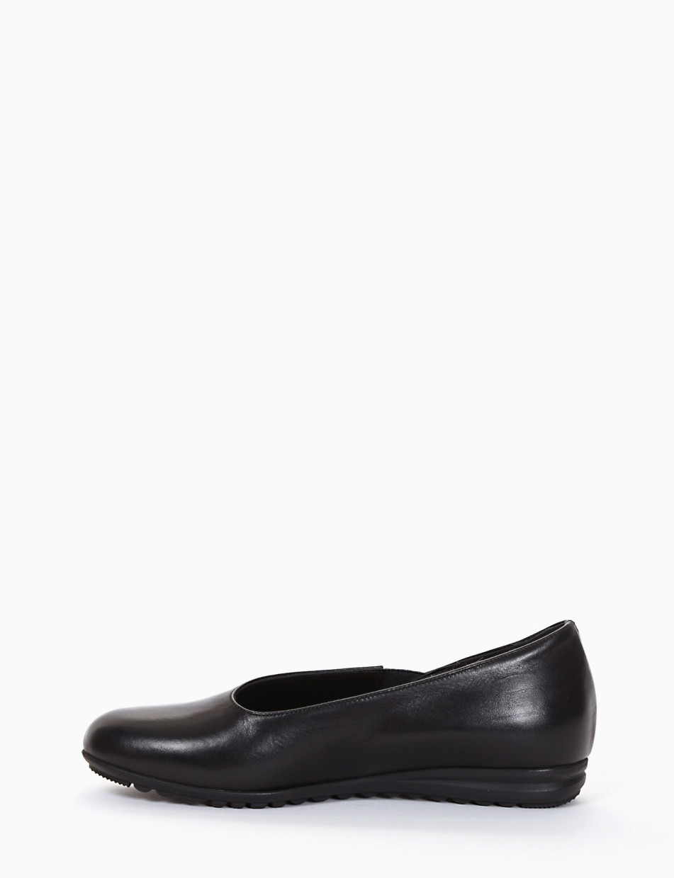 Flat shoes black leather