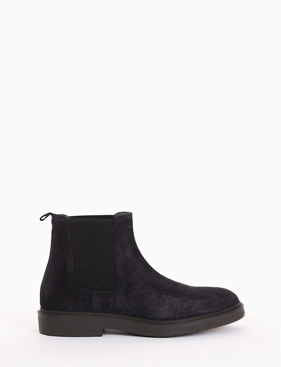 Ankle boots heel 2 cm blu chamois