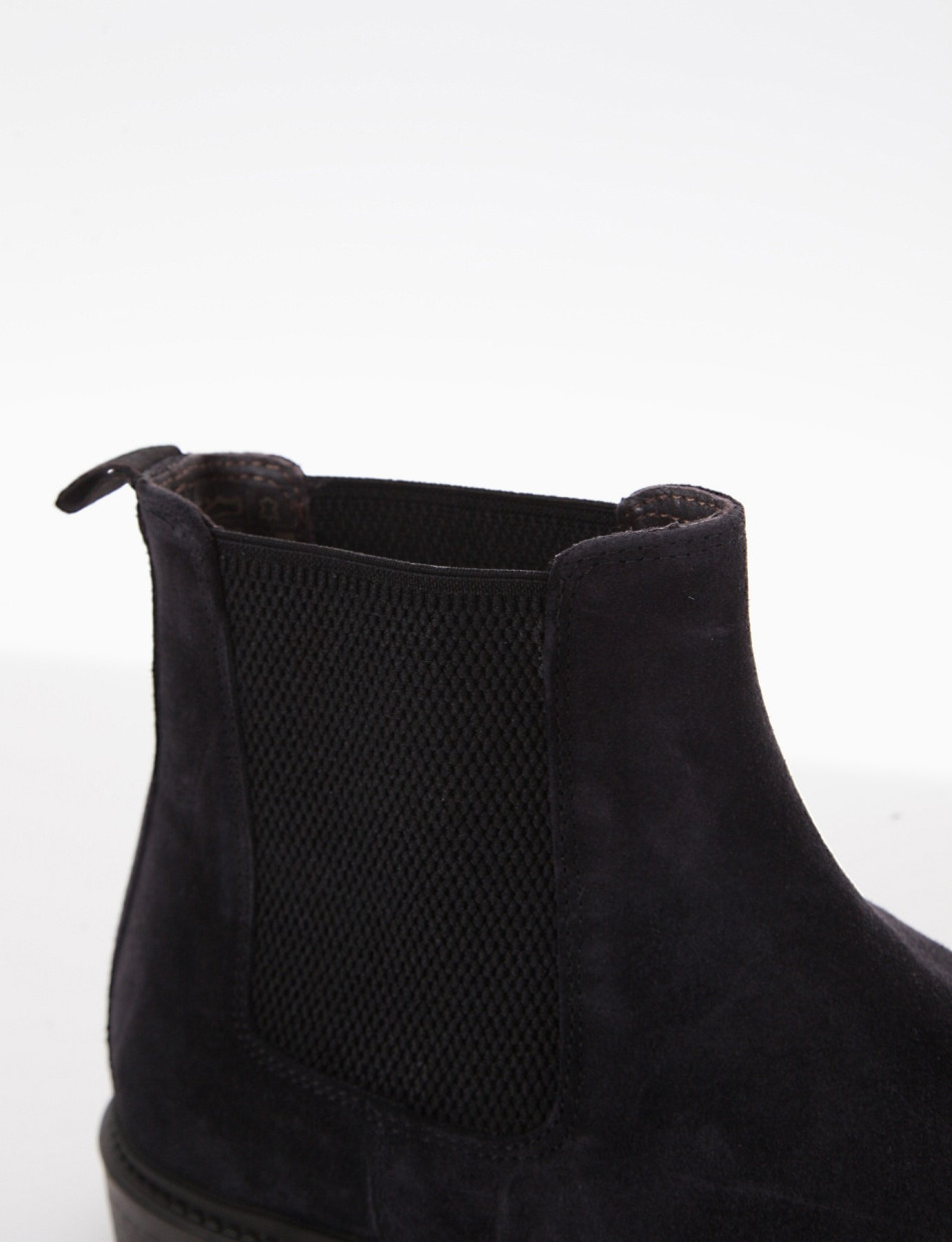 Ankle boots heel 2 cm blu chamois