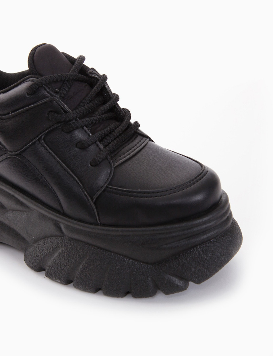 Sneakers black leather