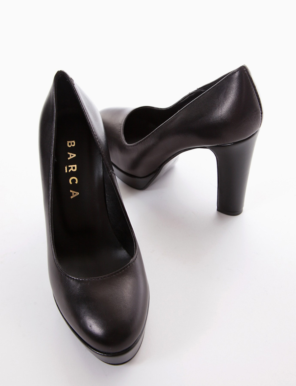 Pumps heel 9 cm black leather