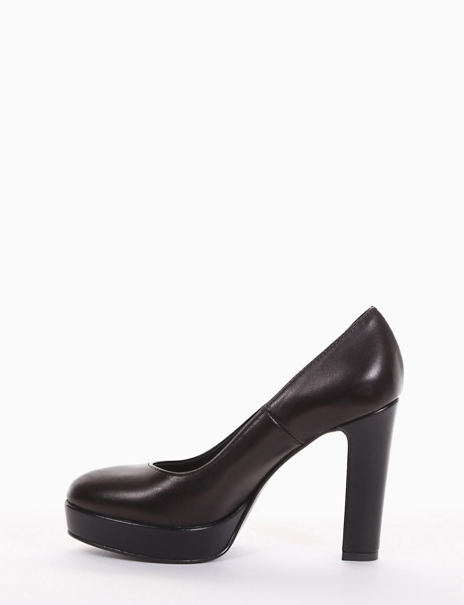 Pumps heel 9 cm black leather